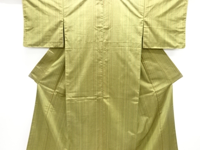 JAPANESE KIMONO / UNUSED TSUMUGI / WOVEN STRIPES